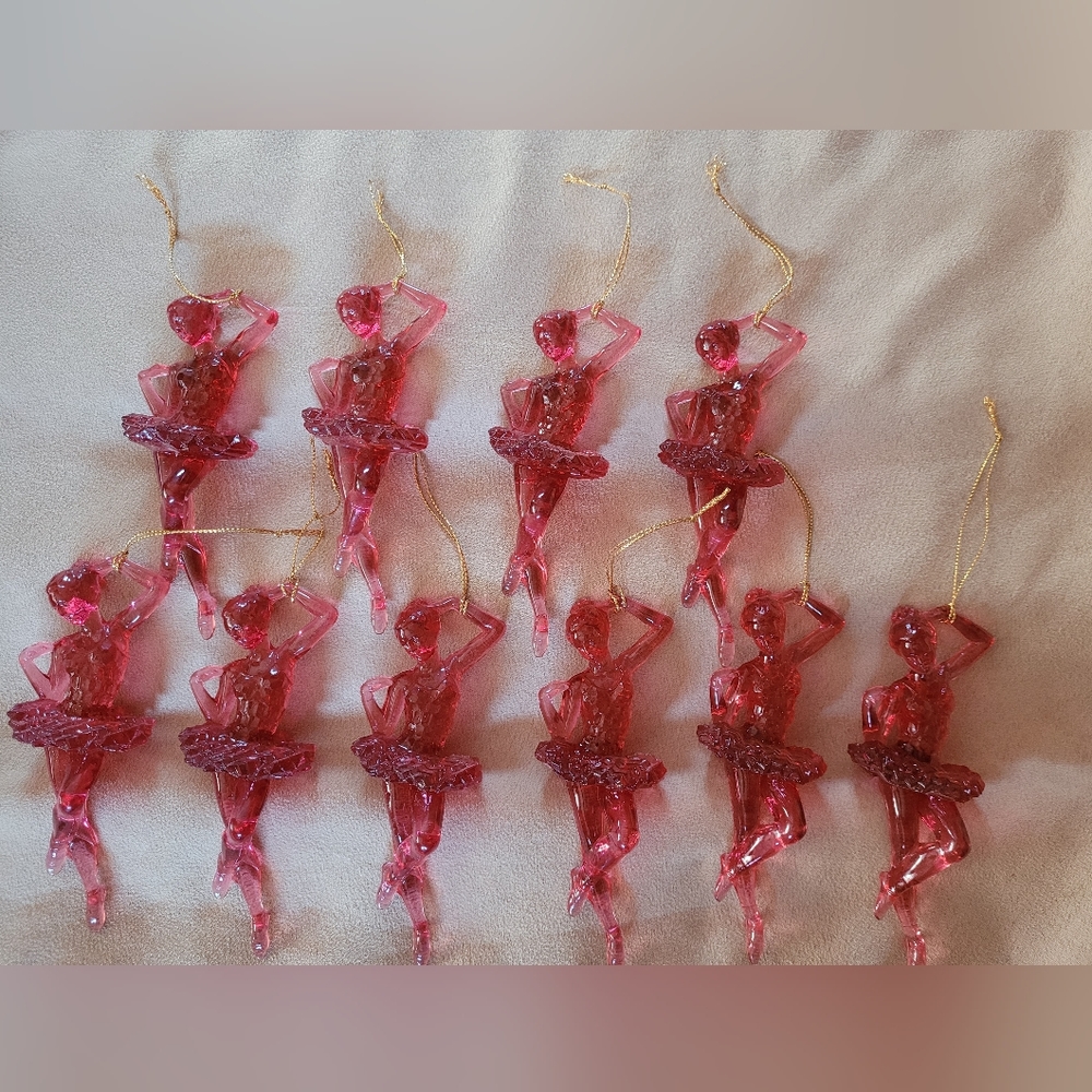 Vintage acrylic ballerina ornaments